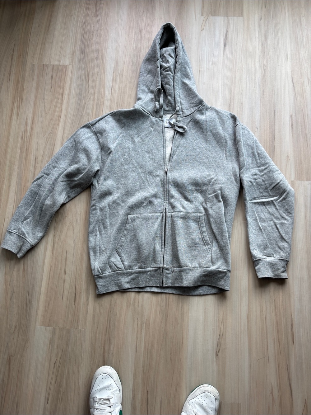 Zine Clothing Light Gray Full-Zip Hoodie